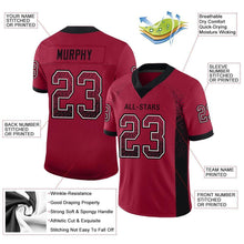 Load image into Gallery viewer, Custom Cardinal Black-White Drift Fashion Football Jersey