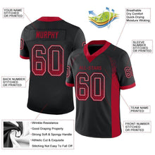 Load image into Gallery viewer, Custom Black Red-Gray Drift Fashion Football Jersey