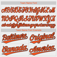 Load image into Gallery viewer, Custom White Orange-Black Baseball Jersey