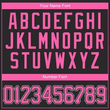 Load image into Gallery viewer, Custom Black Pink-White Authentic Baseball Jersey