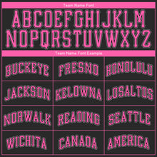 Load image into Gallery viewer, Custom Black Pink-White Authentic Baseball Jersey
