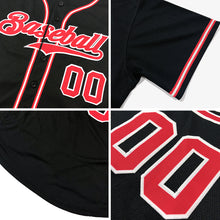 Load image into Gallery viewer, Custom Black Pink-White Authentic Baseball Jersey