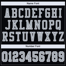 Load image into Gallery viewer, Custom Black Silver-White Mesh Authentic Football Jersey