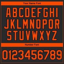 Load image into Gallery viewer, Custom Black Orange Authentic Baseball Jersey