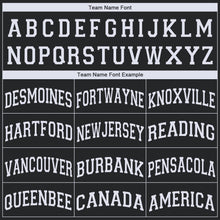 Load image into Gallery viewer, Custom Black White V-Neck Basketball Jersey