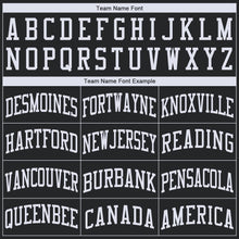 Load image into Gallery viewer, Custom Black White Round Neck Basketball Jersey