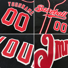 Load image into Gallery viewer, Custom Black Gray-Purple Authentic Baseball Jersey