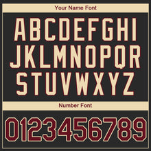 Load image into Gallery viewer, Custom Black Crimson-City Cream Authentic Baseball Jersey