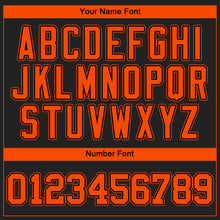 Load image into Gallery viewer, Custom Black Orange Authentic Baseball Jersey
