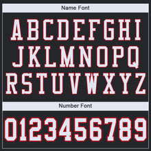Load image into Gallery viewer, Custom Black White-Red Mesh Authentic Football Jersey