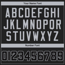 Load image into Gallery viewer, Custom Black Black-Gray Authentic Baseball Jersey