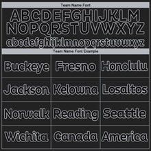 Load image into Gallery viewer, Custom Black Black-Gray Authentic Baseball Jersey