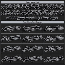 Load image into Gallery viewer, Custom Black Black-Gray Authentic Baseball Jersey