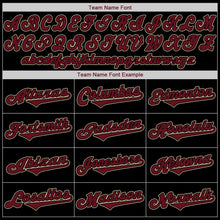 Load image into Gallery viewer, Custom Black Crimson-City Cream Authentic Baseball Jersey