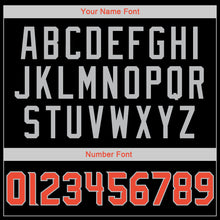 Load image into Gallery viewer, Custom Stitched Black Orange-Gray Sports Pullover Sweatshirt Hoodie