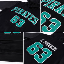 Load image into Gallery viewer, Custom Stitched Black Kelly Green-White Sports Pullover Sweatshirt Hoodie