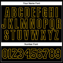 Load image into Gallery viewer, Custom Stitched Black Black-Gold Sports Pullover Sweatshirt Hoodie