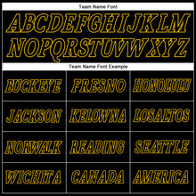 Load image into Gallery viewer, Custom Stitched Black Black-Gold Sports Pullover Sweatshirt Hoodie