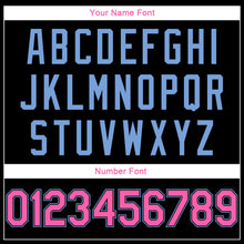 Load image into Gallery viewer, Custom Stitched Black Pink-Light Blue Sports Pullover Sweatshirt Hoodie