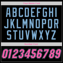 Load image into Gallery viewer, Custom Black Pink-Light Blue Authentic American Flag Fashion Baseball Jersey