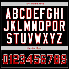 Load image into Gallery viewer, Custom Black Red-White Authentic American Flag Fashion Baseball Jersey