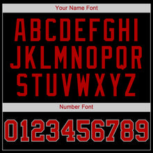 Load image into Gallery viewer, Custom Black Red-Gray Authentic Baseball Jersey