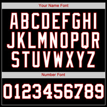 Load image into Gallery viewer, Custom Black White-Red Authentic Baseball Jersey