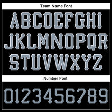 Load image into Gallery viewer, Custom Black Light Gray-White Stitched Adjustable Snapback Hat