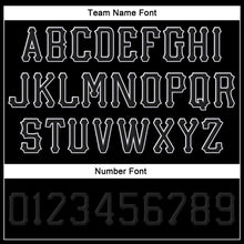 Load image into Gallery viewer, Custom Black Black-White Stitched Adjustable Snapback Hat