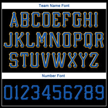 Load image into Gallery viewer, Custom Black Royal-Gold Stitched Adjustable Snapback Hat