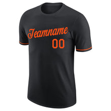 Load image into Gallery viewer, Custom Black Orange Performance T-Shirt