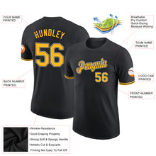 Load image into Gallery viewer, Custom Black Gold-White Performance T-Shirt