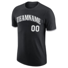 Load image into Gallery viewer, Custom Black White-Gray Performance T-Shirt