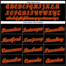 Load image into Gallery viewer, Custom Black Orange-Black Performance T-Shirt