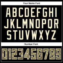 Load image into Gallery viewer, Custom Black Camo-Cream Authentic Throwback Rib-Knit Baseball Jersey Shirt