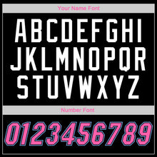 Load image into Gallery viewer, Custom Black Pink-Light Blue Authentic Throwback Rib-Knit Baseball Jersey Shirt