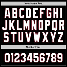 Load image into Gallery viewer, Custom Black White-Crimson Authentic Baseball Jersey