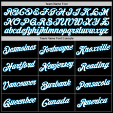 Load image into Gallery viewer, Custom Black White-Panther Blue Authentic Baseball Jersey