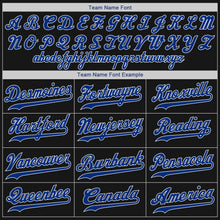 Load image into Gallery viewer, Custom Black Royal-Red Authentic Baseball Jersey