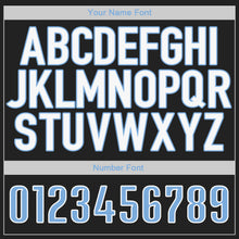 Load image into Gallery viewer, Custom Black Light Blue-White Authentic Baseball Jersey