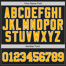 Load image into Gallery viewer, Custom Black Gold-White Authentic Two Tone Baseball Jersey