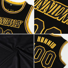 Load image into Gallery viewer, Custom Black White-Red Authentic Throwback Basketball Jersey