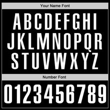 Load image into Gallery viewer, Custom Black White Authentic Throwback Basketball Jersey