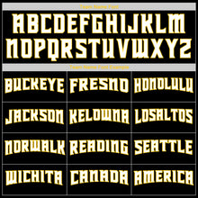 Load image into Gallery viewer, Custom Black White-Gold Authentic Throwback Basketball Jersey