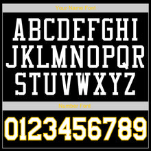Load image into Gallery viewer, Custom Black White-Gold Authentic Throwback Basketball Jersey