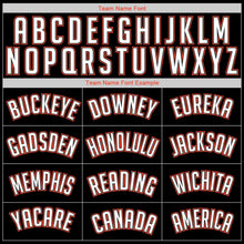 Load image into Gallery viewer, Custom Black White-Orange Authentic Throwback Basketball Jersey