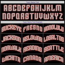 Load image into Gallery viewer, Custom Black Orange-Gray Authentic Throwback Basketball Jersey