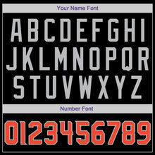 Load image into Gallery viewer, Custom Black Orange-Gray Authentic Throwback Basketball Jersey