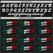 Load image into Gallery viewer, Custom Black Black-Kelly Green Authentic Split Fashion Baseball Jersey