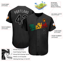 Load image into Gallery viewer, Custom Black Black-Red Authentic Split Fashion Baseball Jersey